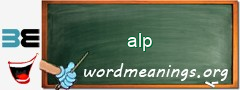 WordMeaning blackboard for alp